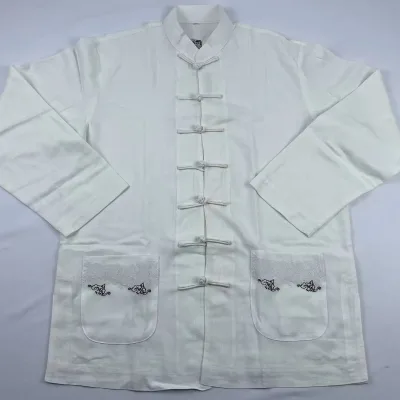 Linen Kung Fu Martial Arts Training Clothes Breathable Sweat-Absorbing Fabric Customizable Embroidery Print Unisex