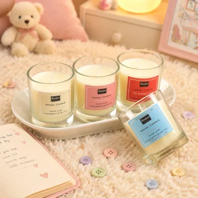Mini Glass Aroma Candle 3 Pack Luxury Gift Box Soy Wax Scented Candle for Holiday Gift Home Fragrance