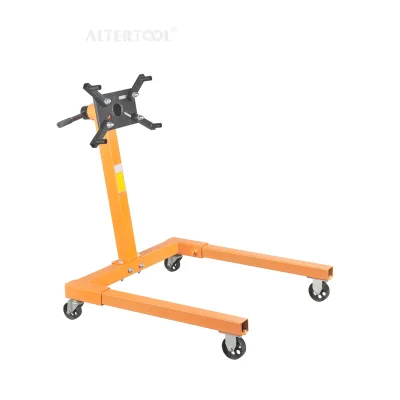 Cost-effective 600kg Load Capacity Q235 Steel 360 Degree Adjustable Mounting Head Rotating Engine Stand 4 Universal Wheels