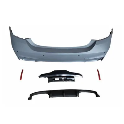 M4-Style Rear Bumper Modification Kit for BMW 4 Series F32 , PP Material, Equipped With Rear Diffuser & Red Reflectors