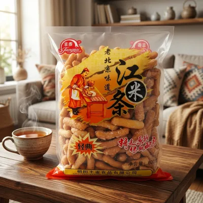 Authentic Time-honored Flavor Handmade Glutinous Rice Sticks Traditional Old-style Pastries Jiang Mi Tiao Rice Cracker