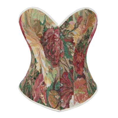 New Arrival Fashion Women's Sexy Vintage 1920's Renaissance Lace Trim Corset Top Bustier