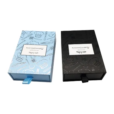 Custom Design Poker Game Card Deck Paper Box Tarot Card Box Packaging Luxury Rigid Paper Playing Card Drawer Box