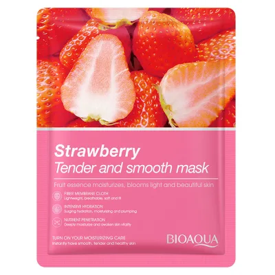 Wholesale Korean Beauty Green Tea Fruit Face Mask Lightening Skin Care Moisturizing Masque Peel Off Sheet Mask