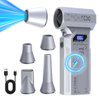 Cross-border -style High-speed Dust-blowing Turbine Fan Handheld Portable ABS & Metal Z1 Silver Model 2026