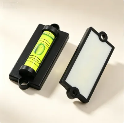 Wholesale Tubular Cylindrical Spirit Level 59*29*10mm Magnetic Mini Bubble Spirit Level with Fixing Holes for TV Trailer