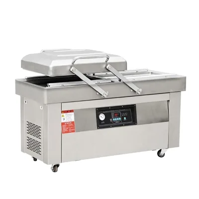 Seafood, Steak, Chicken, Duck, Fish Packaging Sealing Length 600mm DZ-600 Dual-chamber High Quality Vacuum Machine