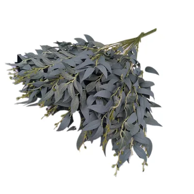 55cm Artificial Green Leaf Plants Willow Leaves for Home Decor