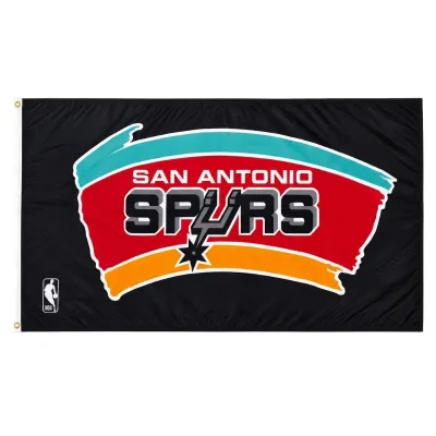 Fast Delivery 3x5 Feet Durable Polyester Digital-printed San Antonio Spurs Team Flag Custom Logo Banner for Handheld Sports