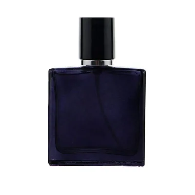 In Stocks 30ml 1oz Dark Blue Glass Rectangle Screw Cap Men Cologne Perfume Spray Bottles