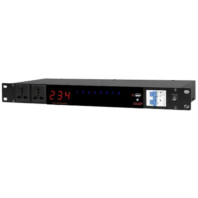 PS-D1300A NO Self-locking Filter External Phoenix Plug 10CH Power Sequencer with Switch Power Sequencer