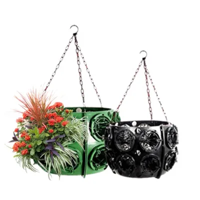 Hanging Basket Hydroponics Irrigation System Half Round Hanging Baskets for Flowers Vertical Garden