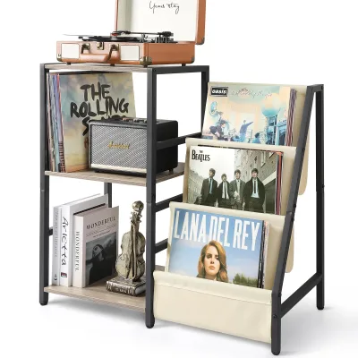 Record Player Stand with Storage Turntable Stand with Record Holder Display Shelf Record Cabinet for Media -Amazon Customization
