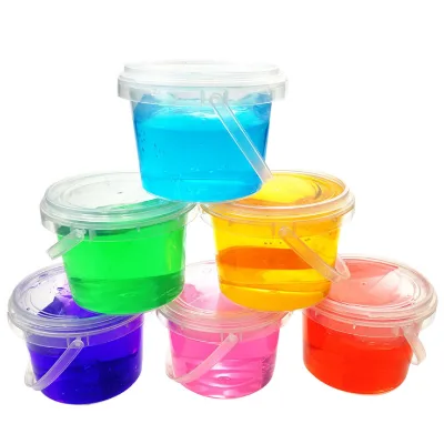 Jn0022 Wholesale 500g Bucket clear Crystal Slime Children's DIY Educational Toys