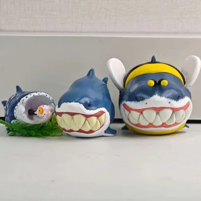 Cute Shark Resin Candlestick Holder Eco-Friendly Durable Birthday Christmas Home Living Room Desktop Decoration