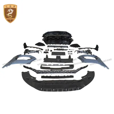 PP Material Car Front Rear Bumper Assembly Front Grilles Bodykit for Audi Q8 Rsq8 Body Kit