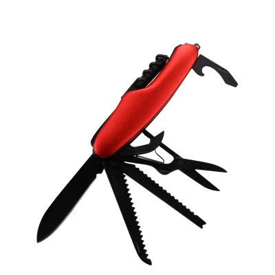 Multi Functional Swiss Knife With Available Colorful Handle Camping Knife with Black Oxide Coating