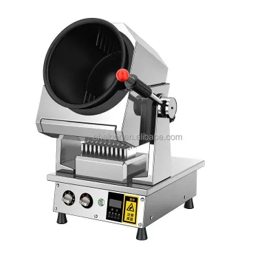 Commercial Small Automatic Stir-Fry Robot with Auto Oil & Water Spray System for Restaurant/Fast Food Kitchen Equipment