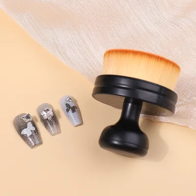 O Shape Seal Stamp Makeup Brushes Push-Pull Seal Foundation Cosmetic Liquid Brushes Tool for Nail Use Powder Blush Application