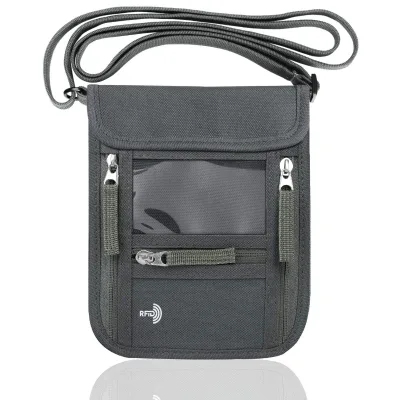 Custom Fireproof Passport Holder Neck Pouch Travel Wallet RFID Blocking Security Slim Traveling Fireproo Waterproof Wallet