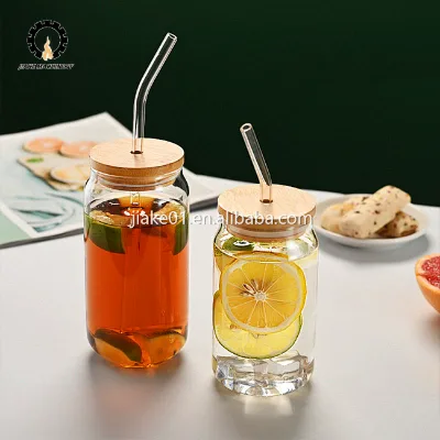Lightweight Durable Stained Glass Mason Jar with Lid and Straw for Iced Coffee Tumbler with Comfortable Design