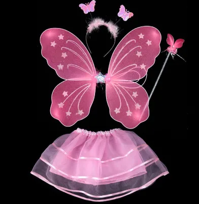 Girls Animals Fancy Dress Halloween Kids Fairy Butterfly Cosplay Suit With Wings Stage Performance Dress