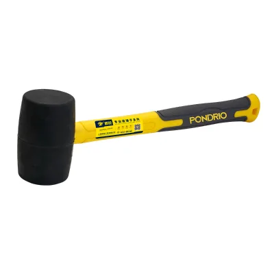 Safety Black Machinist Hammer with Textured Rubber Handle OEM & DIY Grade Tile Rubber Mallet