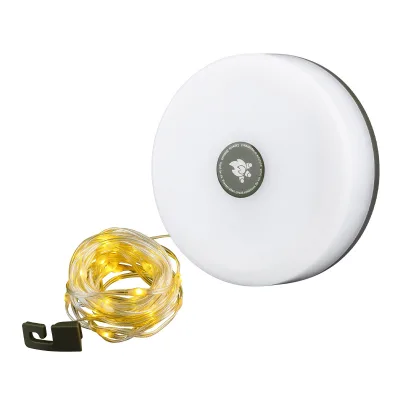 RTS Solar LED Camping String Lights Type-C Charging Colorful Tape Measure Storage Atmosphere Tent Lights Flashlights