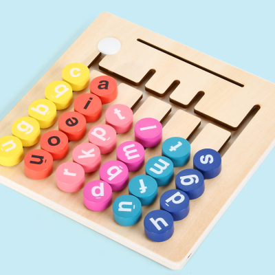 English Words Short Vowels Walking Letter Maze Montessori Children's Early Education Enlightenment Teaching Aids