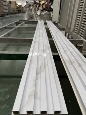 Wood Plastic Composite Wall Panel Grooved Surface Thermal Insulated Lightweight Elegant WPC for Hall Fire Retardant Eco-Friendly