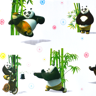 Guangzhou Manufacture Panda Design Self Adhesive Designs Wall Paper Rolls Room Decoration Wallpaper
