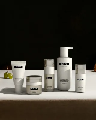 Hot Selling Skincare Series Marble Texture Surface Facial Set with Serum Cream Cleanser