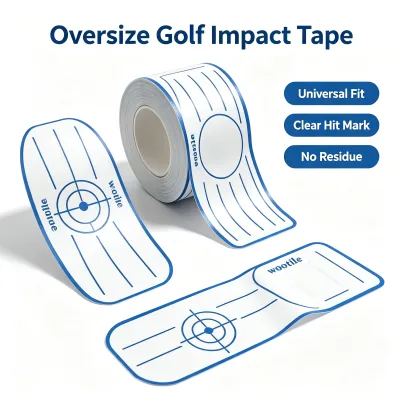 Universal Paper Golf Club Impact Tape Oversize High Visibility Swing Detection Sticker Disposable Golf Training Aid Wholesale