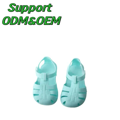 Wholesale BBL Custom Candy Color PVC Fisherman Buckle Strap Sandals Breathable Quick Dry Non-Slip Jelly Shoes Outdoor Summer