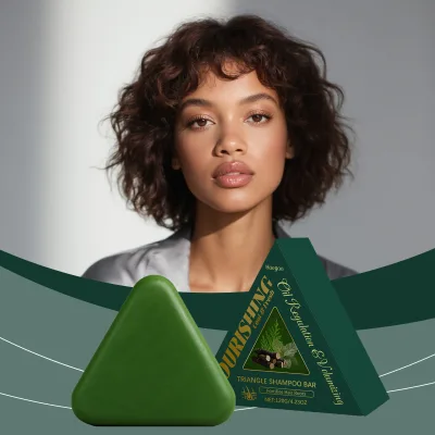 HOEGOA High-quality Smooth and Shiny Hair Refreshing and Non Greasy Herbal Nourishing Shampoo Hair Care Clean HairSoap