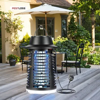 IBN Best Solar Powered Bug Zapper Outdoor Waterproof Mosquito Killer Lamp Electric Fly Swatter Insect Trap Light UV Repellent