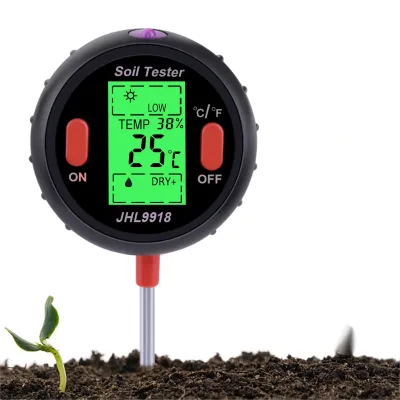 Portable 5 in 1 Soil Tester PH Meter Horticulture Farm Soil Moisture Content Tester sunlight Temperature Humidity Detector Port