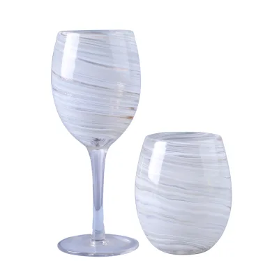 Eco-Friendly Custom Printed Christmas White Wine Glass Drinkware Product Line