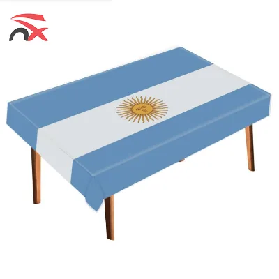 Factory Direct 2026 Custom High Quality Patriotic National Flag Printed Table Cloth for Party Decorations