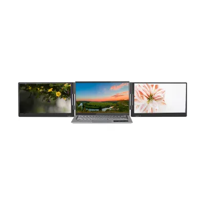14-inch Portable Monitor with 360° Rotatable Design - Ideal for Coding, Stock Trading, Featuring IPS Display Connectivity
