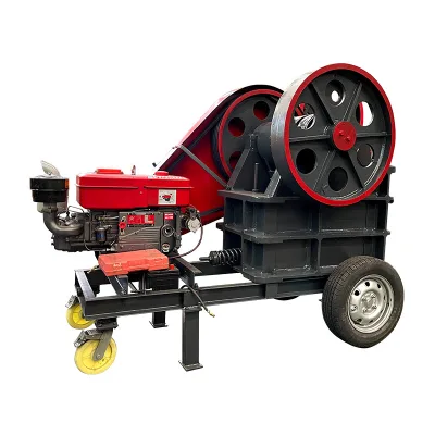 PE200*300 Tracked Electrical Machinery Stone Crusher Discharging With Fine Gravel in International Macket