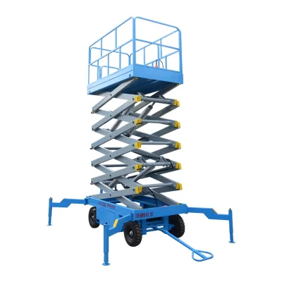 ZUNHUI New Type 4m 5m 6m Hydraulic Scissor Lifter Mini Mobile Semi Electric Lifting Platform 300kg 500kg Personal Lift