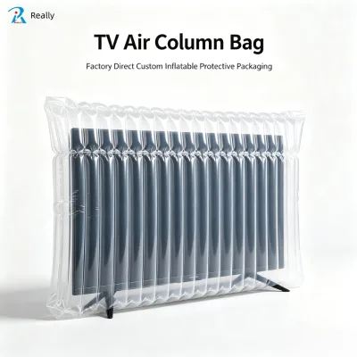 Factory Direct Custom Air Column Bag Waterproof Transparent Cushion Packaging for OLED Mini-LED Micro-LED TV Screen Protection