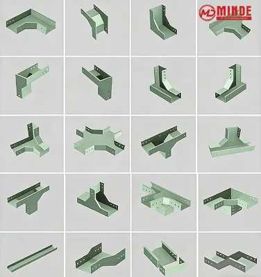 Vertical Inside Outside Bend HDG Steel Cable Tray Elbow Perforated Trough Type Electrical Cable Management Fittings for AI Data