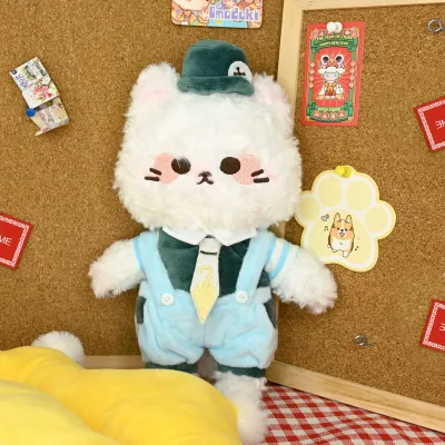 Promotional Custom Plushie Design Cat Plush Toys Clothing Accessories Custom Plush Figure Doll