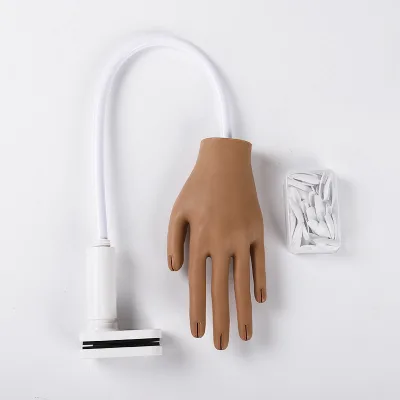 Nail Tech Practice Hand Bendable Positioning Silicone Hand for Nails Acrylic Mannequin Practice Hand Cheapest