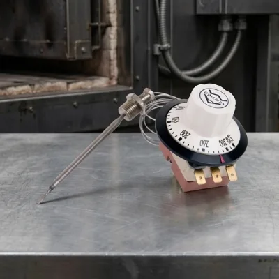 Industrial Thermostat 250VAC 20A 60-400°C Auto Reset DPST Oven Safety
