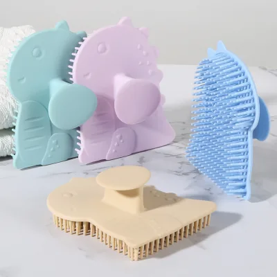 Bpa Free New Arrival 6-36 Months Toddler Body Shower Cute Safety Soft Reusable Cleaning Massage Silicone Baby Bath Brush