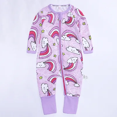 OEM Print Elastic 95% Organic Cotton 5% Spandex Baby Bodysuit