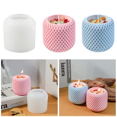 Cylinder Candle Jar Shaped Mold  for Candle Making Candle Holder